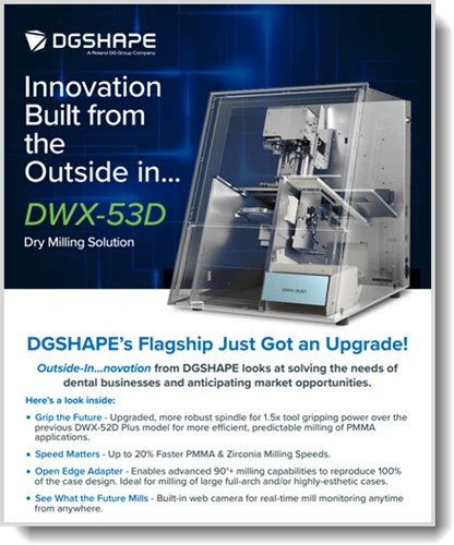 Roland DWX-53D Dental Milling Machine Brochure
