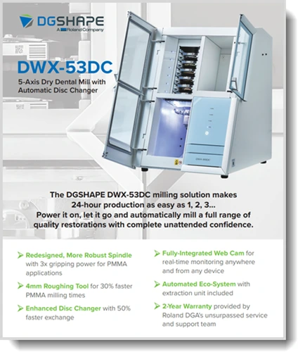 Roland DWX-53DC Dental Milling Machine Brochure