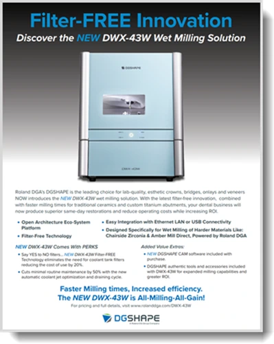 Roland DWX-43W Dental Milling Machine Brochure